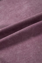 Red Sandalwood Mineral Wash Exposed Seam Side Slit Sweatshirt