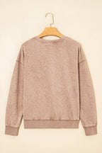 DUNE saved by grace Letter Embroidery Mineral Wash Loose Sweatshirt