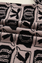 Black Bows & Horseshoes Pattern Western Fashion Print Sweater