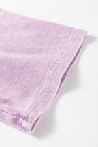 Orchid Petal Mineral Wash Drop Sleeve Patchwork Plus Tee