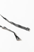 Black Mineral Wash Tiered Wide Leg Patchwork Drawstring Pants