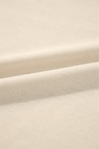 Jet Stream Solid Color Ruffled Shoulder Long Sleeve Blouse