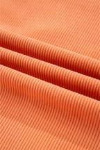 Orange Sequin Pumpkin Patched Twisted Rib Baggy Sweatshirt