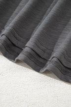 Dark Grey Double Ruffled Short Sleeve Plus Size Top