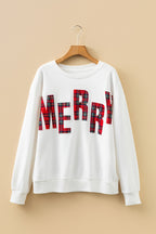 White Plaid MERRY Christmas Vacation Sweatshirt